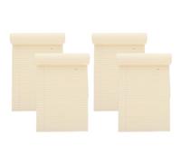 Mikikit 4pcs Beige Tear-off Lined Notepad A4 Paper Pads with Easy to Write Tearable Design, to Do List Notepad and Desk Planner Use