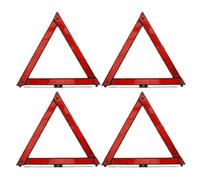 Mikikit 4pcs Car Triangle Warning Signs Foldable Roadside Emergency Reflective Safety Triangles for Vehicle Breakdown and Road Parking Safety
