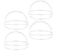 Mikikit 4pcs Chinese Traditional Headdress Making Accessory Tiara Base for Crafting Hanfu Headwear DIY Crown Frame Metal Headband Base Suitable for Hairpiece Creations and ’ Hair Styling