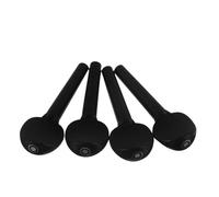 Mikikit 4pcs Ebony Violin Tuning Pegs 4/4 Size Acoustic String Pegs Replacement Parts for Violin Repair Kit