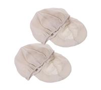 Mikikit 4pcs Elastic Bread Fermentation Covers Cotton Linen Proofing Basket Liners Round Sourdough Cloth for Artisan Baking Multi Use Kitchen Cloth for Dough Rising Salad and Beverage