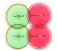 Mikikit 4pcs Fruit-Themed Gel Ice Packs, Small Reusable Cold Compress Bags with Kiwi Watermelon Design, Convenient Therapy Ice Packs for Injury Relief and Management