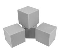 Mikikit 4pcs Grey Fireproof Acoustic Sound Absorbing Foam Panels 15x15x15cm Cube Blocks for Room Soundproofing and Studio Noise Cancelling