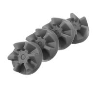 Mikikit 4pcs Grey Rubber Blender Shaft Coupler Replacement Set, 3/16" Drive Assembly with 6 Teeth Gear for Kitchen Blender Motor Clutch and Drive Socket Replacement Parts