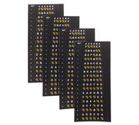 Mikikit 4pcs Guitar Note Stickers Pvc Fretboard Decals for Acoustic Guitar with Positioning Guidance and Simple Application for Beginners and Students Fretboard Notes