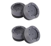 Mikikit 4pcs Heightened Shockproof Mats for Washing Machine and Refrigerator Base Grey Slip Vibration Pads Load-bearing Design for Noise Reduction and Home Stability