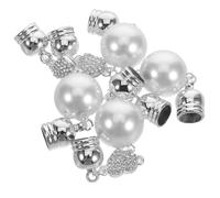 Mikikit 4pcs Magnetic Hijab Scarf Clasp Pins with Rhinestone and Pearl Design, Pinless Magnetic Brooches for Women’s Muslim Scarves and Clothing Accessories