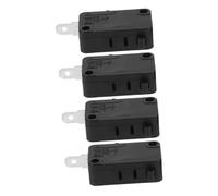 Mikikit 4pcs Microwave Oven Door Switch Replacement Black Safety Switch for Microwave Repair Compatible with Various Brands Quick and Easy Installation for Household Appliance Maintenance