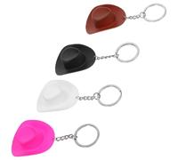 Mikikit 4pcs Mini Western Cowboy Hat Keychain Set, Small Vintage Cowgirl Hat Pendant Keyring Pack, Purse and Backpack Decoration for Party Favors and Everyday Use