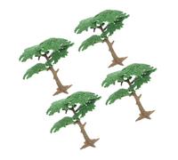 Mikikit 4Pcs Miniature Fake Tree Durable Mini Landscape Model for Sand Table Imaginative Play Realistic Detailing for Diorama and Scene Decoration