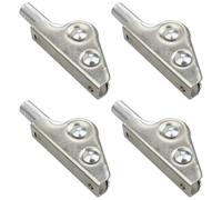 Mikikit 4pcs Multi-Angle Adjustable Folding Hinges for Folding Stool and Furniture Repair, Steel Iron Material with Foldable Design, Silver Colour Suitable for Furniture Upgrade