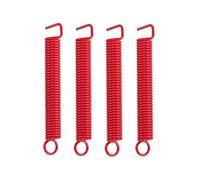 Mikikit 4pcs Red Tremolo Springs for Electric Guitar Tremolo Bridge System, Steel Material with Smooth Texture and Great Endurance, Easy to Install for Style Electric Guitar Bridge