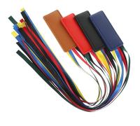 Mikikit 4pcs Ribbon Bookmark Reading Accessories with Leather and Silk Ribbon Bookmarks Compact Lightweight for Office and Text Books of Common Prayer 1662