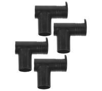 Mikikit 4pcs Right Angle Clothes Rack Connector Inner Diameter Sturdy Plastic Drying Rack Joints for Freestanding Double Easy No-tool Installation Black