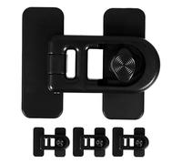 Mikikit 4pcs Safety Locks for Cabinets, Refrigerator, Oven - Black Proof Door Latches for Home, Kindergarten, Childcare - Multipurpose Childproof Oven and Fridge Lock