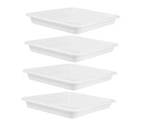 Mikikit 4pcs Shallow Tray Lab Sample Plastic Trays for Chemical Reagents with Spill Prevention and Versatile Application in Research Labs and Chemical Laboratories for Laboratory