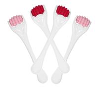 Mikikit 4pcs Silicone Face Massager Rollers Smooth Surface and Unique Shape, Labor-Saving Mini Facial Rollers for Eye Bag Massage and Skincare Face Massage