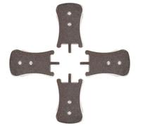 Mikikit 4pcs Silver Metal Erhu Silencers Clips Huqin Mute Tools for Erhu Practice and Playing Attenuators Musical Instrument Accessories