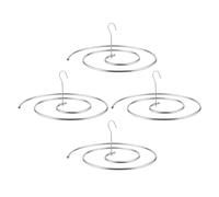 Mikikit 4pcs Stainless Steel Spiral Blanket Hanger Rack for Quilts Comforters Bedspreads - 40cm Diameter round Quick Drying Laundry Stand for Tablecloths Sofa Covers
