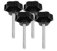 Mikikit 4pcs Star Knobs Clamping Screw Handle Replacement for Machine Tightening Quick Fixation and Nonslip Plastic Grip Suitable for Mechanical Applications