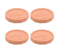 Mikikit 4pcs Terracotta Pastry Warmer Set for Efficient Food Warming and Moisture Absorption, Round Bread Humidity Keeper for Kitchen Use and Thanksgiving