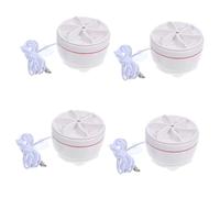 Mikikit 4pcs Travel Laundry Folding Washing Machine Compact Socks Washing Machine Material Collapsible Mini Washer
