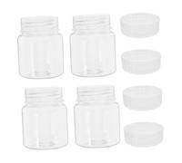Mikikit 4PCS Wide Mouth Laboratory Polypropylene Chemical Containers with Leakproof Caps for Plant Cultivation and Reusable Lab Liquid Storage