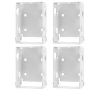 Mikikit 4pcs Window Blind Brackets Metal White for Blinds and Curtains Secure Installation Time-Saving Solution