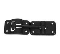 Mikikit 5" Black Plastic Rv Exterior Door Latch with 8 Screws, T-style Trailer Screen Door Catch for Motorhome Camper Travel Trailer Entry Holder