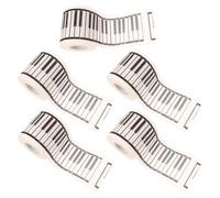 Mikikit 5 Rolls Piano Printed Toilet Paper Tissue Rolls Decorative Bathroom Napkins Bulk Pack