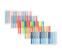Mikikit 5 Sets Translucent Highlighter Tape Strips 1500pcs Multi-Color Sticky Index Tabs for Annotating Books and Reading Notes School Supplies Page Markers for Students