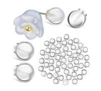 Mikikit 50pcs Earring Backs Secure Earring Safety Backs Soft and Flexible TPE Material Comfortable Grip Discreet Design for Women Jewelry Making