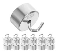 Mikikit 50pcs Lab Hook Weights Set, Physics Lab Hook Weights, Chrome Plated Iron, 10g Each, Silver, 500g Total, for General Science Teaching and Physics Laboratory Experiments