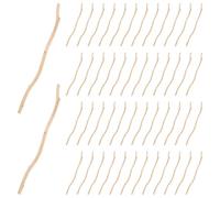 Mikikit 50pcs Natural Wood Craft Sticks for DIY Crafting and Landscape Decoration, Rustic Beige Drift Wood Pieces Versatile Use and Easy Crafting Material