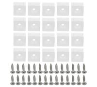 Mikikit 50pcs Plastic Corner Wedge Clips with Screws for Drawer Fastening Shelf Brackets with Easy Installation for Home Improvement and Furniture Repair