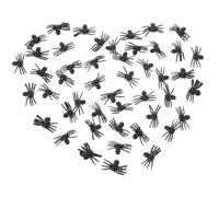 Mikikit 50pcs Realistic Plastic Spider Models for Halloween Decorations Vivid Fake Spiders Prank for Party Atmosphere and Scary Home Ornaments