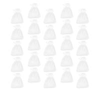 Mikikit 50pcs White Gauze Small Drawstring Pouches for Jewellery and Candy Packaging, Elegant Bags Preventing Small Items from Falling, Easy to Open and Close, for Weddings