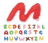 Mikikit 52-Piece Mini Iron-On Alphabet Patches - Dual A-Z Sets for Custom Names & Phrases, Sew-On Embroidery Letters for Clothing, Hats, Bags & DIY Presents