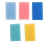 Mikikit 5pcs Bath Sponge Brush Set for Newborns - Soft Sensory Tactile Training Scrubber, Multi-Color Sponge for Scalp Cleaning and Gentle Hair Care