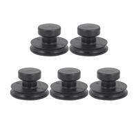 Mikikit 5pcs Black Rubber Singing Bowl Lifters with Elastic Suction Handles, Sturdy and Not Easy to Deform or Break, for Meditation Singing Bowls and Gifts for Friends Who like Buddhism