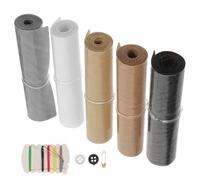 Mikikit 5pcs Cuttable Polyester Sew-on Applique Patches for Jackets and Clothes DIY Craft Supplies, Rectangular Twill Fabric Repair Patches with Hot Melt Adhesive, Suitable for Clothing