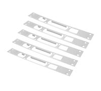 Mikikit 5pcs Door Strike Plate Lock Reinforcement for Door Security Devices Iron Material with High Hardness Silver Finish Prevent from Breaking and Home Security