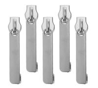 Mikikit 5pcs Double Layer Nylon Luggage Zipper Pull Replacement with Lock Hole and Detachable Design for Trains and Outdoor Use, Sturdy Suitcase Zipper Slider Repair Accessory