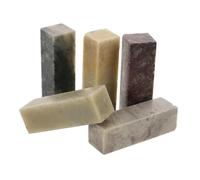 Mikikit 5pcs Engraved Seal Tool Stone Material for Calligraphy and Handycraft Comfortable Grip for Decorative Crafts