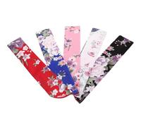 Mikikit 5pcs Japanese-style Folding Hand Fan Pouch Set Multi-color Silk Cloth Protective Bag for Chinese Handheld Folding Fans Portable Cases for Travel and Daily Use