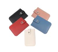 Mikikit 5pcs Portable Card Organizer Pull Card Holder Multi-Slots Bag Concealed Design Credit Holder Slim Sleeve for Wallet