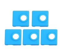 Mikikit 5pcs Silicone Heater Block Cover for 3d Printer Accessories, Blue Protective Case for Heating Aluminum Block, Easy to Clean and Protect Nozzle, Suitable for 3d Printers
