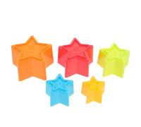 Mikikit 5pcs Stacking Cups for Toddlers Counting Toys Plastic Cups Stackable Toys for Early Development and Learning for Boys and Girls First Years Educational Stacking Game