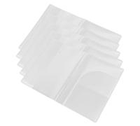 Mikikit 5pcs Waterproof Travel Passport Wallet Holder with Multiple Card Slots and Thickened PVC Design Lightweight Passport Cover for Students and Travelers