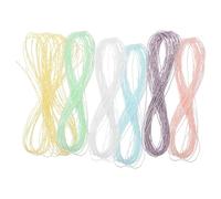 Mikikit 6 Rolls Colored DIY Threads Kit Embroidery DIY Threads Convenient Sewing Polyester Assorted Color for Embroidery Clubs